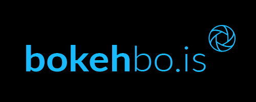 Ice blue bokehbo.is logo
